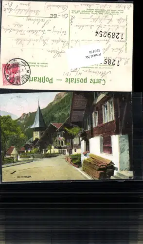696474 Meiringen Meyringen Dorfpartie Reliefkarte Prägekarte Bern