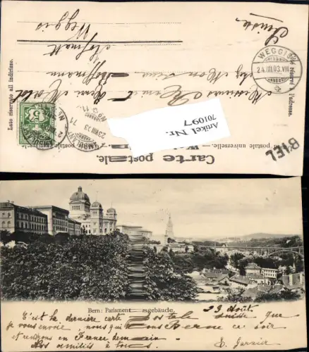 701097 Bern Berne Parlament 1900 gel Hofmatt Weggis