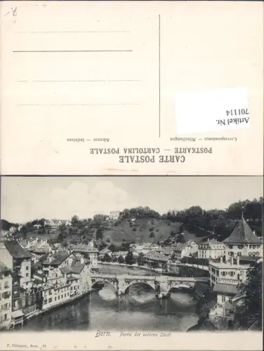 701114 Bern Berne Partie der unteren Stadt Brücke