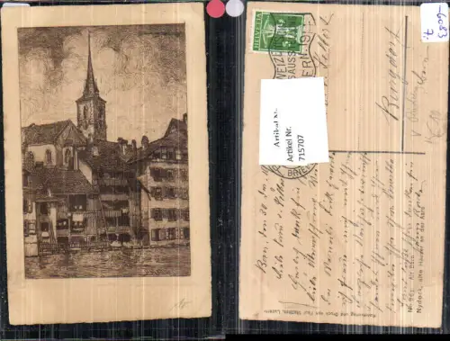 715707 Künstler AK Radierung Paul Matthes Bern Berne