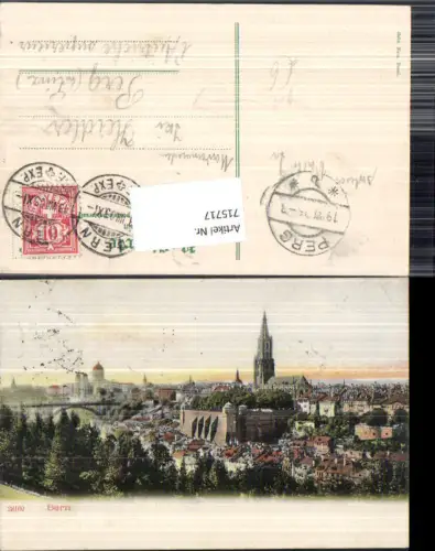 715717 Bern Berne Lithographie gel Perg