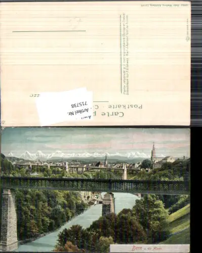 715738 Bern Berne Brücke m. Alpen pub Wehrli 13057