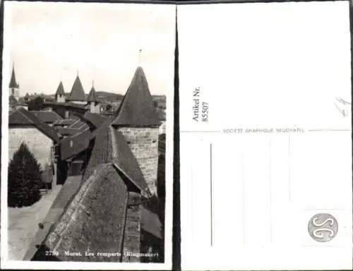 85507,Morat Les remparts Ringmauer Kt Freiburg Fribourg