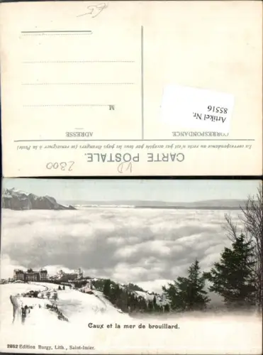85516,Caux et la mer de brouillard Kt Freiburg Fribourg