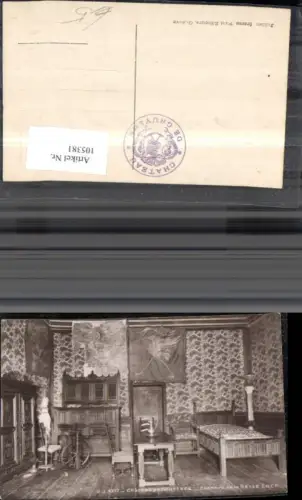 105381,Chateau de Gruyeres Chambre de la Belle Luce Innenansicht Schlafraum Kanton Freiburg