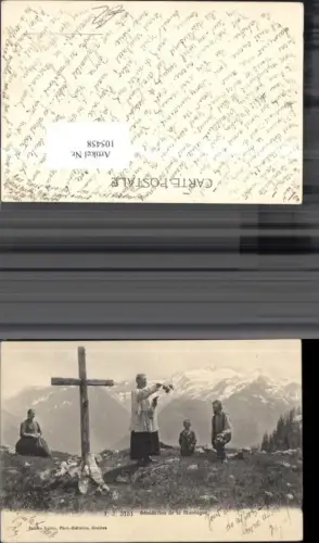 105458,Benediction de la Montagne Kreuz Priester Kanton Freiburg