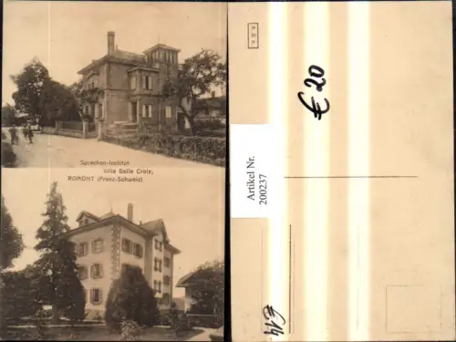 200237,Romont Sprachen Institut Villa Belle Croix Kt Freiburg