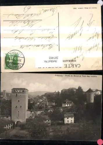 207492,Fribourg Freiburg Porte de Morat et Tour des rasoirs Teilansicht Kt Freiburg
