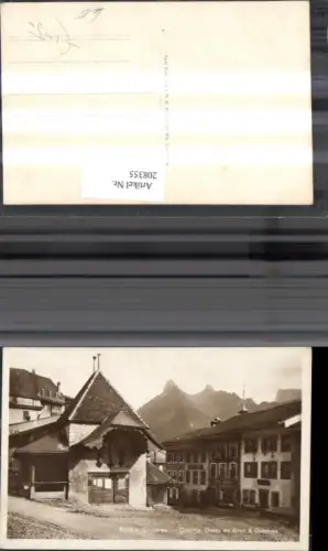 208355,Gruyeres Crucifix Dents de Broc e Chamois Kreuz Geschäfte Kt Freiburg