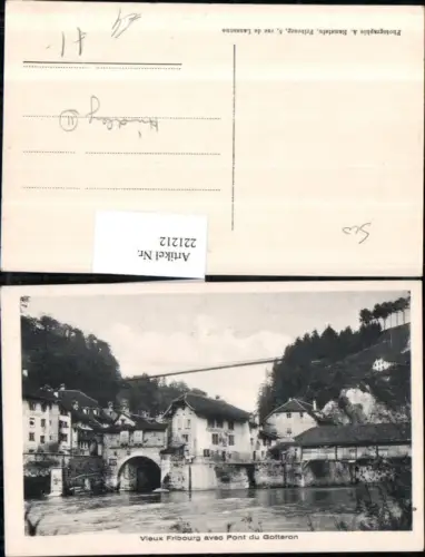 221212,Vieux Fribourg Freiburg avec Pont du Gotteron