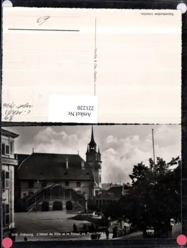 221220,Fribourg Freiburg Hotel de Ville et le Tilleul de Morat Kirche