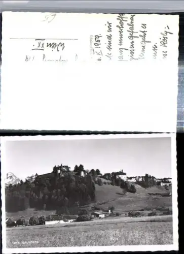 309753,Gruyeres Greyerz Teilansicht m. Burg