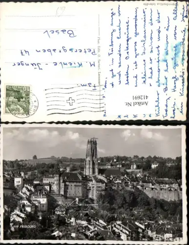 412691,Fribourg Freiburg Teilansicht Kirche