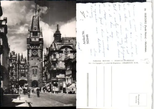 502648,Fribourg Freiburg Martinstor Tor Turm Straßenansicht