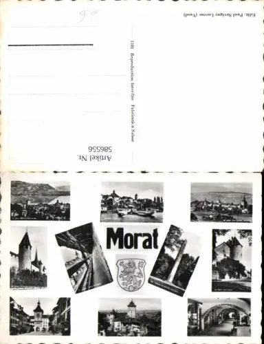586556,Mehrbild Ak Morat Murten Hafen Altstadt Kirche Switzerland