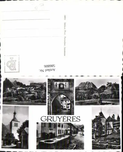 586806,Mehrbild Ak Gruyeres Greyerz Kirche Ansicht Switzerland