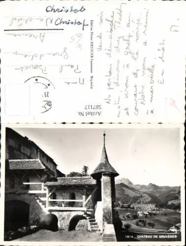 587117,Foto Ak Chateau de Gruyeres Greyerz Schloss Switzerland