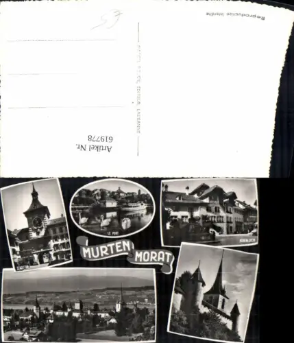 619778,Mehrbild Ak Murten Morat Stadttor Rübenloch Le Port