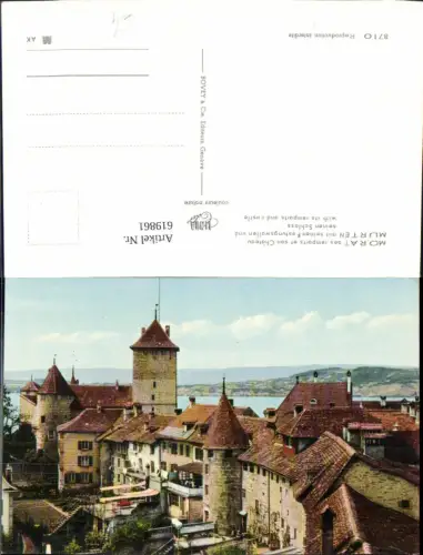 619861,Morat Murten Chateau Festungswall u. Schloss