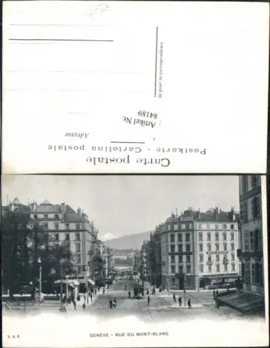 84189,Geneve Genf Rue du Mont Blanc Kt Genf