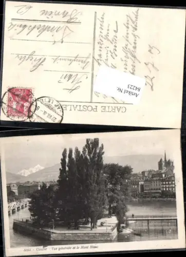 84223,Geneve Genf Vue generale et le Mont Blanc Kt Genf