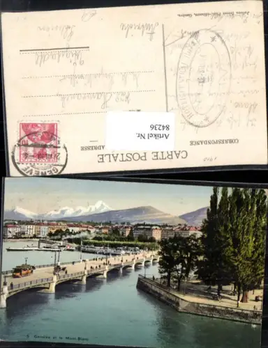 84236,Geneve Genf et le Mont Blanc Kt Genf