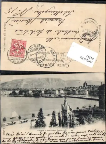 84247,Geneve Genf Monument Brunswick Kt Genf