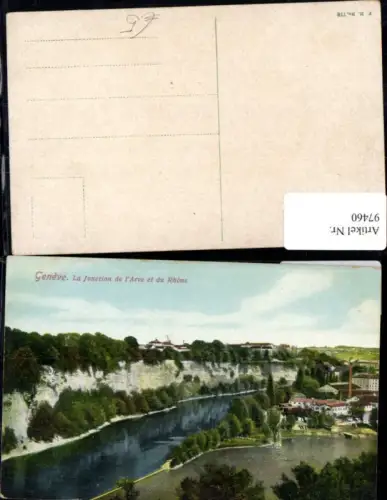 97460,Geneve La Jonction de l'Arve et du Rhöne Kt. Genf Photochromie