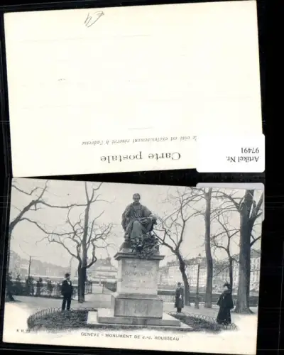 97491,Geneve Monument de J.-J. Rousseau Denkmal Kt. Genf