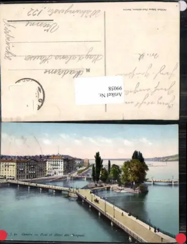 99058,Genf Geneve Pont et Hotel des Bergues