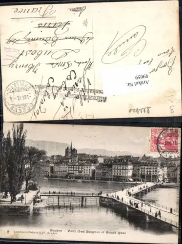 99059,Genf Geneve Pont des Bergues et Grand Quai