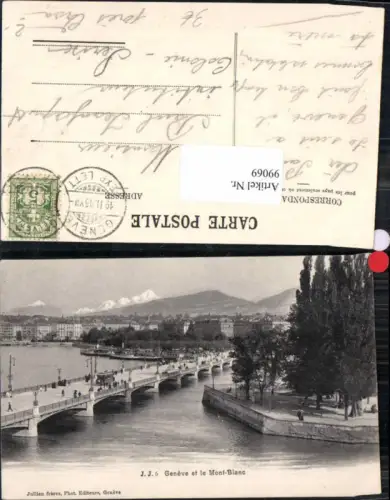 99069,Genf Geneve et le Mont Blanc pub JJ 5