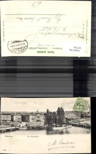 107763,Geneve Ile Rousseau Totale 1906 Kanton Genf