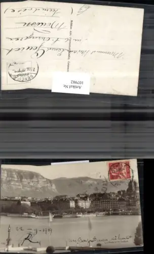 107982,Geneve La Rade et le Saleve 1919 Kanton Genf