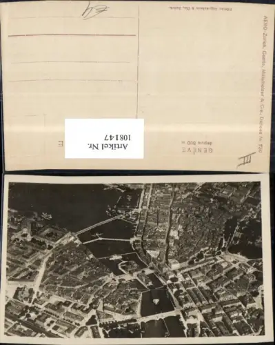 108147,Geneve Luftaufnahme Kanton Genf