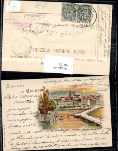 108174,Souvenir de Geneve 1904 Kanton Genf
