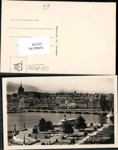 125370,Kanton Genf Geneve Stadt et vue sur ville Hafen
