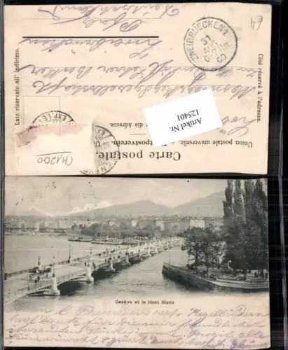125401,Kanton Genf Geneve et le Mont Blanc
