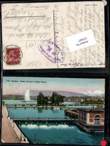 125407,Kanton Genf Geneve Stadt rade et Mont Blanc