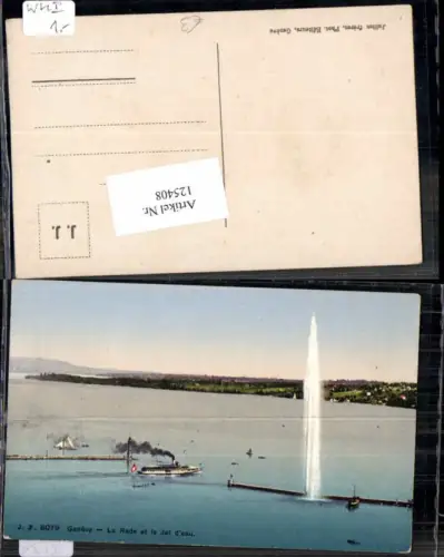 125408,Kanton Genf Geneve Stadt La rade et le Jet d eau Genfersee