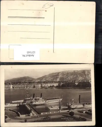 127143,Genf Geneve Hafen Dampfer Schiff