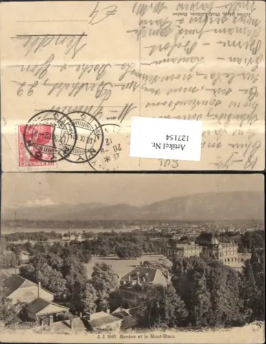 127154,Genf Geneve et le Mont Blanc 1912