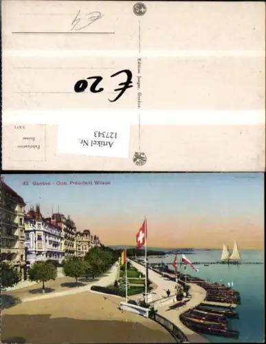 127343,Genf Geneve Quai President Wilson Ufer Kai Promenade Boote