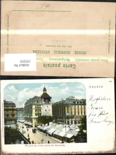 155253,Geneve Genf Geneve Place de Lile Jour de Marche