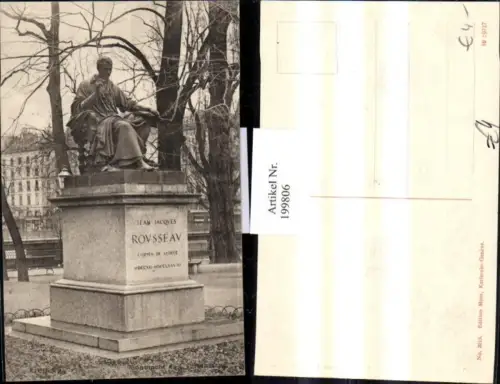 199806,Geneve Genf Monument de Iean Iacqves Rovsseav