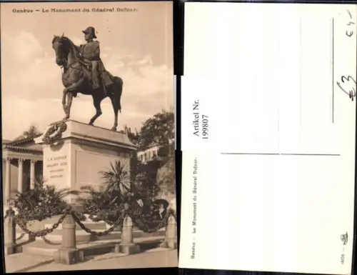 199807,Geneve Genf Le Monument du General Dufour Helvet Dux