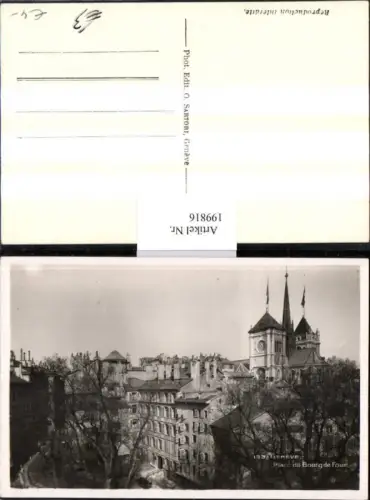 199816,Geneve Genf Place du Bourg de Four Kirchenturm