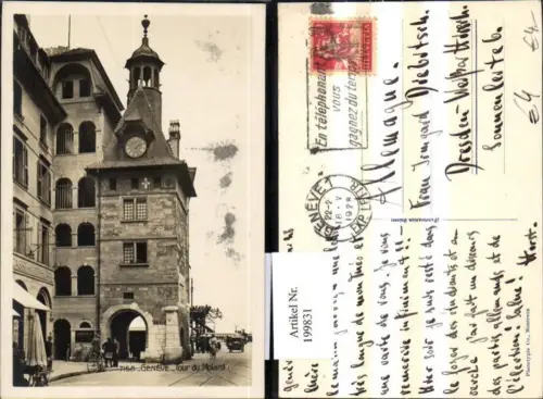 199831,Geneve Genf Tour du Molard Straßenansicht Turm