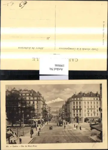 199846,Geneve Genf Rue du Mont Blanc Straßenansicht Hotel Suisse Schweizerhof