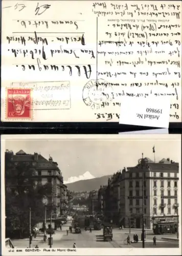 199860,Geneve Genf Rue du Mont Blanc Straßenansicht Hotel Suisse Schweizerhof